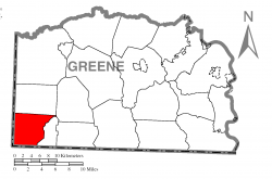 Location of Springhill Township in Greene County