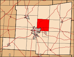 Location of Monroe Township in Knox County.