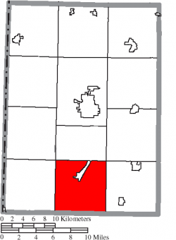 Location of Somers Township in Preble County