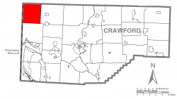 Location of Beaver Township in Crawford County