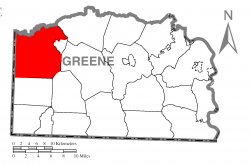 Location of Richhill Township in Greene County