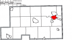 Location of Struthers in Mahoning County