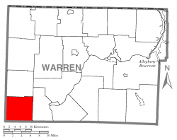 Location of Southwest Township in Warren County