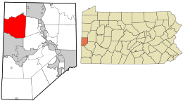 Location in Beaver County and state of Pennsylvania