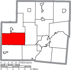 Location of Cynthian Township in Shelby County