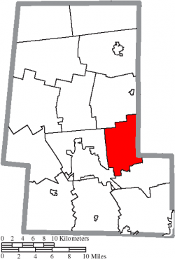 Location of Dover Township in Union County