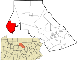 Location in Clinton County and the state of Pennsylvania.