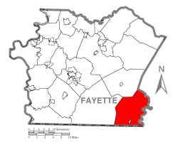 Location of Henry Clay Township in Fayette County