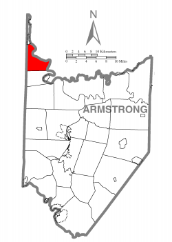 Map of Armstrong County, Pennsylvania highlighting Perry Township