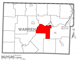 Location of Pleasant Township in Warren County