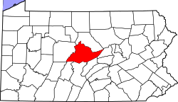 Map of Centre County, Pennsylvania
