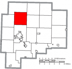 Location of Liberty Township in Guernsey County