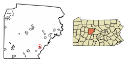 Location of Brisbin in Clearfield County, Pennsylvania.