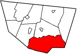Map of Sullivan County, Pennsylvania highlighting Davidson Township