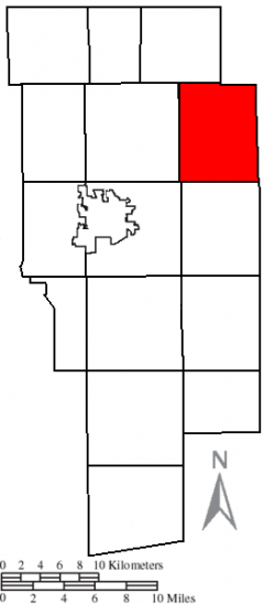 Location of Jackson Township in Ashland County