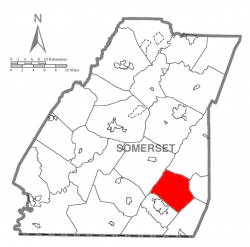 Map of Somerset County, Pennsylvania Highlighting Northampton Township