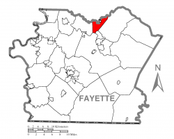 Location of Upper Tyrone Township in Fayette County
