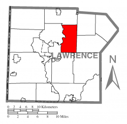 Location of Hickory Township in Lawrence County