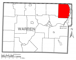 Location of Elk Township in Warren County
