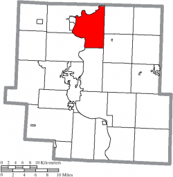 Location of Madison Township in Muskingum County