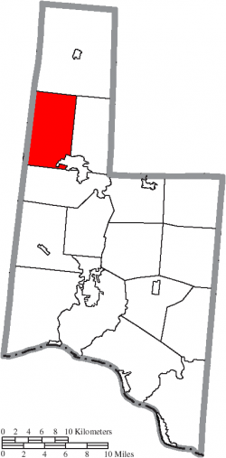 Location of Sterling Township in Brown County