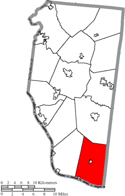 Location of Franklin Township in Clermont County