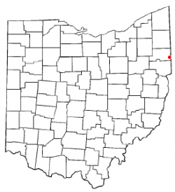 Location of New Middletown, Ohio
