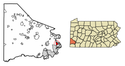 Location of Twilight in Washington County, Pennsylvania.