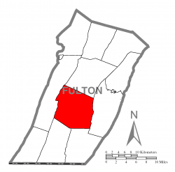 Location of Belfast Township in Fulton County