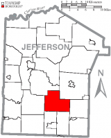 Map of Jefferson County, Pennsylvania Highlighting McAlmont Township