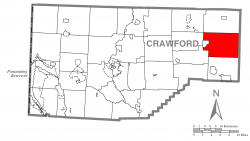 Location of Rome Township in Crawford County