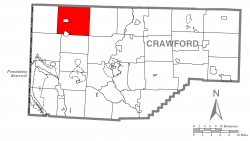 Location of Spring Township in Crawford County