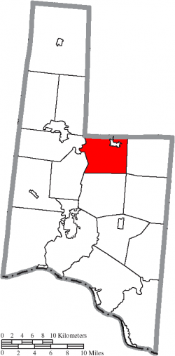 Location of Washington Township in Brown County