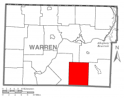 Location of Cherry Grove Township in Warren County