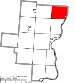 Location of Cheshire Township in Gallia County