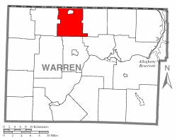Location of Sugar Grove Township in Warren County