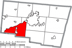 Location of Mad River Township in Clark County