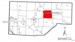 Location of Richmond Township in Crawford County