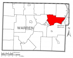 Location of Glade Township in Warren County