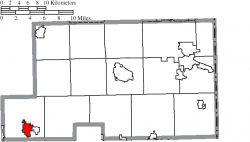 Location of Sebring in Mahoning County
