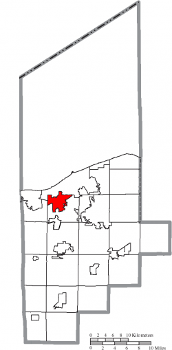 Location of Amherst in Lorain County