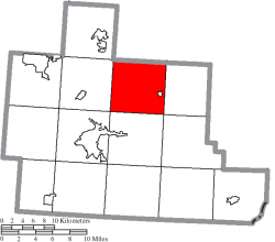 Location of Ames Township in Athens County