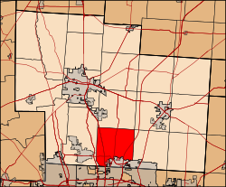 Location of Orange Township in Delaware County