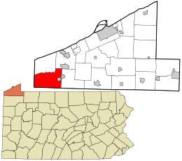 Location in Erie County and the U.S. state of Pennsylvania