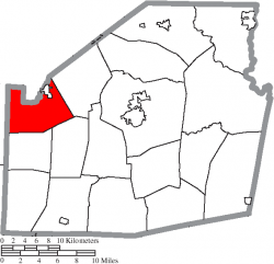 Location of Dodson Township in Highland County