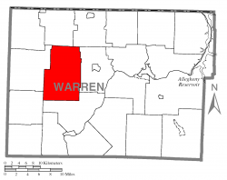 Location of Pittsfield Township in Warren County