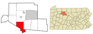 Location in Elk County and the U.S. state of Pennsylvania