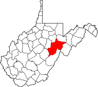 Map of West Virginia highlighting Randolph County