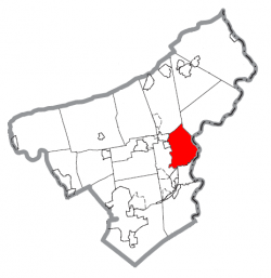 Location of Forks Township in Northampton County, Pennsylvania