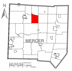 Location of Otter Creek Township in Mercer County